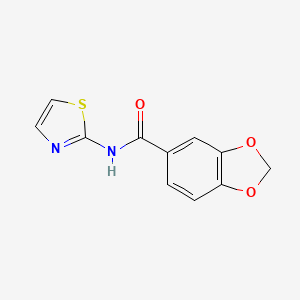 N-(1,3-thiazol-2-yl)-1,3-benzodioxole-5-carboxamide