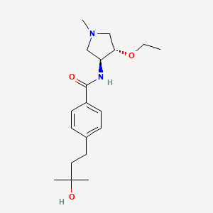 N-[(3S,4S)-4-ethoxy-1-methylpyrrolidin-3-yl]-4-(3-hydroxy-3-methylbutyl)benzamide