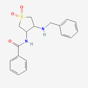 N-(4-(benzylamino)-1,1-dioxidotetrahydrothiophen-3-yl)benzamide