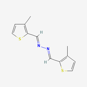 molecular formula C12H12N2S2 B5590494 3-methyl-2-thiophenecarbaldehyde [(3-methyl-2-thienyl)methylene]hydrazone 