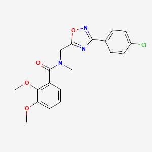 molecular formula C19H18ClN3O4 B5590576 N-{[3-(4-chlorophenyl)-1,2,4-oxadiazol-5-yl]methyl}-2,3-dimethoxy-N-methylbenzamide 