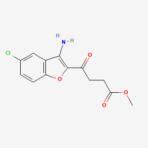 molecular formula C13H12ClNO4 B5590614 methyl 4-(3-amino-5-chloro-1-benzofuran-2-yl)-4-oxobutanoate 