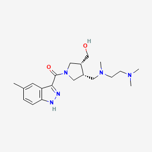 {(3R*,4R*)-4-{[[2-(dimethylamino)ethyl](methyl)amino]methyl}-1-[(5-methyl-1H-indazol-3-yl)carbonyl]pyrrolidin-3-yl}methanol