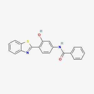 molecular formula C20H14N2O2S B5590626 N-[4-(1,3-benzothiazol-2-yl)-3-hydroxyphenyl]benzamide 