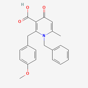 1-benzyl-2-(4-methoxybenzyl)-6-methyl-4-oxo-1,4-dihydro-3-pyridinecarboxylic acid