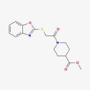 methyl 1-[(1,3-benzoxazol-2-ylthio)acetyl]-4-piperidinecarboxylate