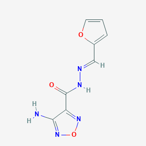 molecular formula C8H7N5O3 B5590656 4-amino-N'-(2-furylmethylene)-1,2,5-oxadiazole-3-carbohydrazide 