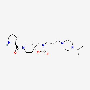 molecular formula C22H39N5O3 B5590701 3-[3-(4-isopropyl-1-piperazinyl)propyl]-8-L-prolyl-1-oxa-3,8-diazaspiro[4.5]decan-2-one dihydrochloride 