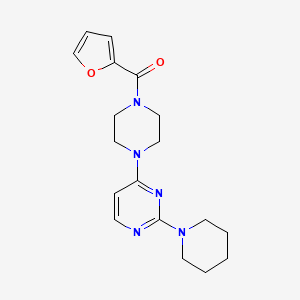 molecular formula C18H23N5O2 B5590702 4-[4-(2-furoyl)-1-piperazinyl]-2-(1-piperidinyl)pyrimidine 