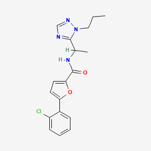 5-(2-chlorophenyl)-N-[1-(1-propyl-1H-1,2,4-triazol-5-yl)ethyl]-2-furamide