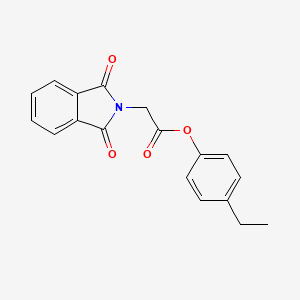 molecular formula C18H15NO4 B5590733 4-乙苯基（1,3-二氧代-1,3-二氢-2H-异吲哚-2-基）乙酸酯 