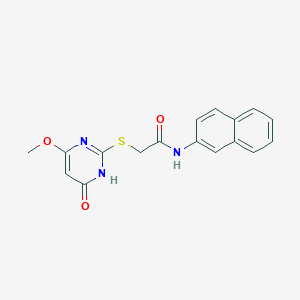 2-[(4-methoxy-6-oxo-1,6-dihydro-2-pyrimidinyl)thio]-N-2-naphthylacetamide