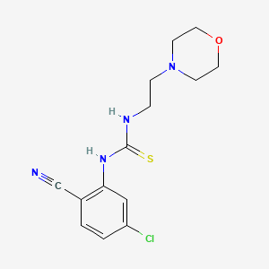 molecular formula C14H17ClN4OS B5590739 N-(5-chloro-2-cyanophenyl)-N'-(2-morpholin-4-ylethyl)thiourea 
