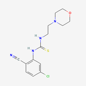 molecular formula C14H17ClN4OS B5590739 N-(5-氯-2-氰基苯基)-N'-(2-吗啉-4-基乙基)硫脲 