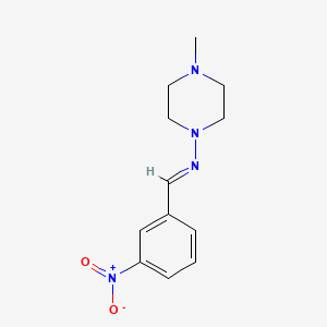 molecular formula C12H16N4O2 B5590746 4-methyl-N-(3-nitrobenzylidene)-1-piperazinamine 
