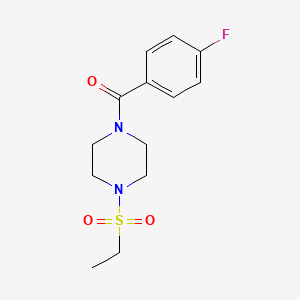 molecular formula C13H17FN2O3S B5590757 1-(ethylsulfonyl)-4-(4-fluorobenzoyl)piperazine 