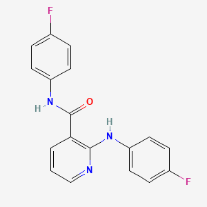 molecular formula C18H13F2N3O B5590768 N-(4-fluorophenyl)-2-[(4-fluorophenyl)amino]nicotinamide 