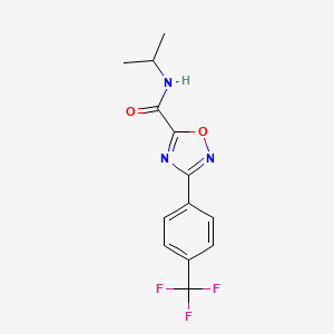 molecular formula C13H12F3N3O2 B5590770 N-isopropyl-3-[4-(trifluoromethyl)phenyl]-1,2,4-oxadiazole-5-carboxamide 