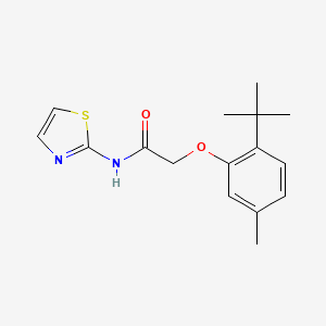 molecular formula C16H20N2O2S B5590777 2-(2-叔丁基-5-甲基苯氧基)-N-1,3-噻唑-2-基乙酰胺 