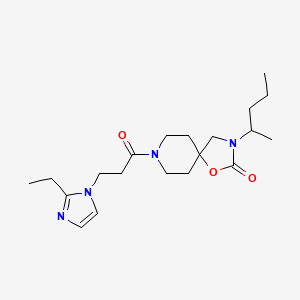 molecular formula C20H32N4O3 B5590862 8-[3-(2-ethyl-1H-imidazol-1-yl)propanoyl]-3-(1-methylbutyl)-1-oxa-3,8-diazaspiro[4.5]decan-2-one 
