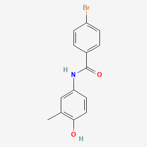 molecular formula C14H12BrNO2 B5590867 4-溴-N-(4-羟基-3-甲基苯基)苯甲酰胺 