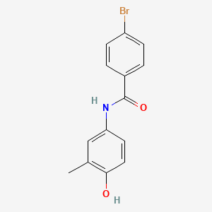 molecular formula C14H12BrNO2 B5590867 4-bromo-N-(4-hydroxy-3-methylphenyl)benzamide 