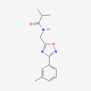 molecular formula C14H17N3O2 B5590900 2-methyl-N-{[3-(3-methylphenyl)-1,2,4-oxadiazol-5-yl]methyl}propanamide 