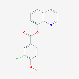 molecular formula C17H12ClNO3 B5590903 8-quinolinyl 3-chloro-4-methoxybenzoate 