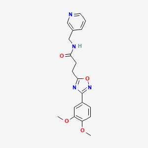 molecular formula C19H20N4O4 B5590915 3-[3-(3,4-二甲氧基苯基)-1,2,4-恶二唑-5-基]-N-(3-吡啶基甲基)丙酰胺 