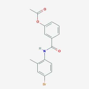 molecular formula C16H14BrNO3 B5590922 3-{[(4-溴-2-甲苯基)氨基]羰基}苯基乙酸酯 
