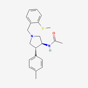 N-{(3S*,4R*)-4-(4-methylphenyl)-1-[2-(methylthio)benzyl]-3-pyrrolidinyl}acetamide