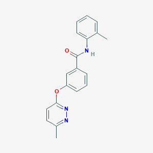molecular formula C19H17N3O2 B5590997 N-(2-methylphenyl)-3-[(6-methyl-3-pyridazinyl)oxy]benzamide 