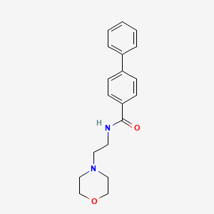 molecular formula C19H22N2O2 B5591001 N-[2-(4-morpholinyl)ethyl]-4-biphenylcarboxamide 