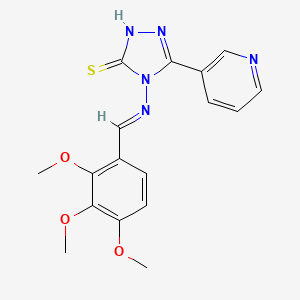 5-(3-pyridinyl)-4-[(2,3,4-trimethoxybenzylidene)amino]-4H-1,2,4-triazole-3-thiol