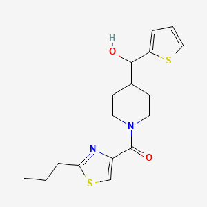 {1-[(2-propyl-1,3-thiazol-4-yl)carbonyl]-4-piperidinyl}(2-thienyl)methanol