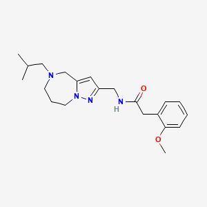 N-[(5-isobutyl-5,6,7,8-tetrahydro-4H-pyrazolo[1,5-a][1,4]diazepin-2-yl)methyl]-2-(2-methoxyphenyl)acetamide