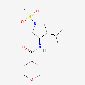 N-[(3R*,4S*)-4-isopropyl-1-(methylsulfonyl)-3-pyrrolidinyl]tetrahydro-2H-pyran-4-carboxamide