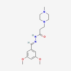 molecular formula C17H26N4O3 B5591164 N'-(3,5-dimethoxybenzylidene)-3-(4-methyl-1-piperazinyl)propanohydrazide 