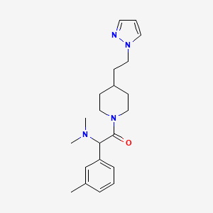 N,N-dimethyl-1-(3-methylphenyl)-2-oxo-2-{4-[2-(1H-pyrazol-1-yl)ethyl]-1-piperidinyl}ethanamine