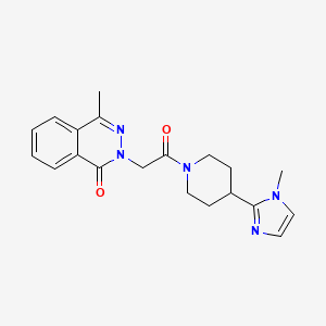 molecular formula C20H23N5O2 B5591200 4-methyl-2-{2-[4-(1-methyl-1H-imidazol-2-yl)-1-piperidinyl]-2-oxoethyl}-1(2H)-phthalazinone 