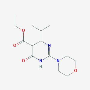 molecular formula C14H23N3O4 B5591236 ethyl 6-isopropyl-2-(4-morpholinyl)-4-oxo-1,4,5,6-tetrahydro-5-pyrimidinecarboxylate 
