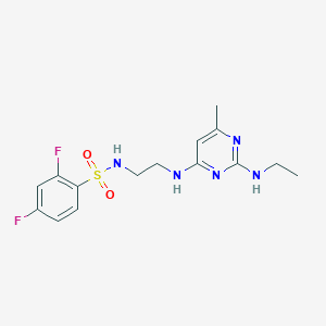 N-(2-{[2-(ethylamino)-6-methyl-4-pyrimidinyl]amino}ethyl)-2,4-difluorobenzenesulfonamide