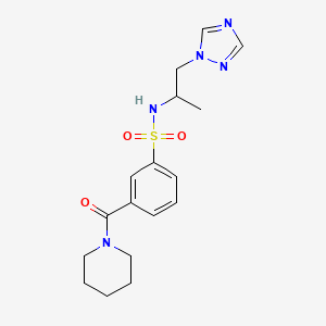 N-[1-methyl-2-(1H-1,2,4-triazol-1-yl)ethyl]-3-(piperidin-1-ylcarbonyl)benzenesulfonamide