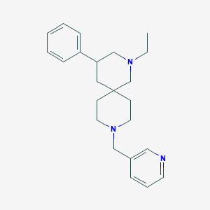 molecular formula C23H31N3 B5591271 2-ethyl-4-phenyl-9-(3-pyridinylmethyl)-2,9-diazaspiro[5.5]undecane 