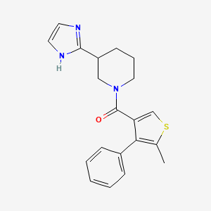 molecular formula C20H21N3OS B5591329 3-(1H-imidazol-2-yl)-1-[(5-methyl-4-phenyl-3-thienyl)carbonyl]piperidine 