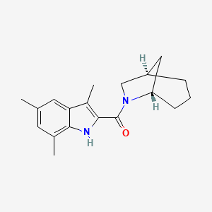 2-[(1R*,5S*)-6-azabicyclo[3.2.1]oct-6-ylcarbonyl]-3,5,7-trimethyl-1H-indole