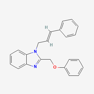 molecular formula C23H20N2O B5591362 2-(phenoxymethyl)-1-(3-phenyl-2-propen-1-yl)-1H-benzimidazole 