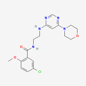 5-chloro-2-methoxy-N-(2-{[6-(4-morpholinyl)-4-pyrimidinyl]amino}ethyl)benzamide