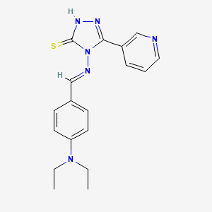 4-{[4-(diethylamino)benzylidene]amino}-5-(3-pyridinyl)-4H-1,2,4-triazole-3-thiol