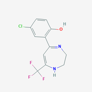 4-chloro-2-[7-(trifluoromethyl)-2,3-dihydro-1H-1,4-diazepin-5-yl]phenol